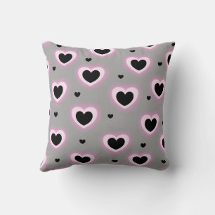 Purple Pink Cute Cosy Modern Romantic Chic Heart  Cushion