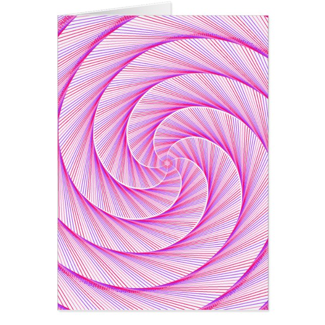 Purple Pink Dive Drop Math Swirl Card (Front)