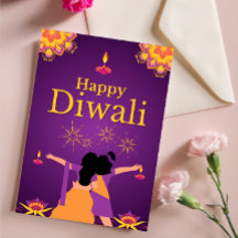 Purple pink Diwali light illustration 