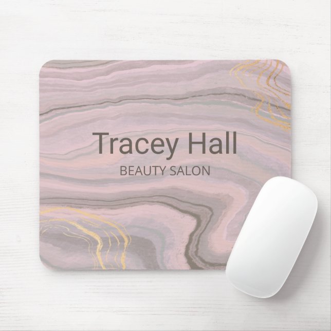 Purple pink earthy agate mouse pad (With Mouse)