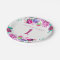 Purple Pink Floral Girl 1st Birthday Party Plate