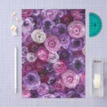 Purple Pink Floral Pattern Collage Garden