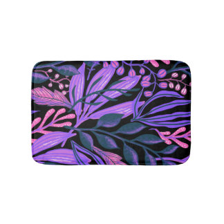 Purple & Pink Floral themed Bath Mat