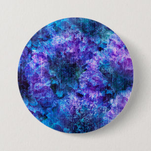 Purple pink flower pattern digital design art 7.5 cm round badge