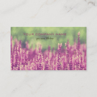 Purple Pink Flowers Field Business Card