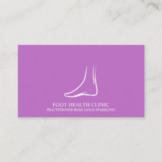 Purple Pink Foot Cares Podiatry Practioner Doctor Business Card