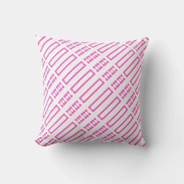 Purple Pink Geo Pattern Cushion (Front)