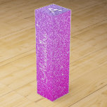 Purple Pink Glitter & Sparkle Monogram Wine Box<br><div class="desc">Purple and Pink Ombre Faux Glitter and Sparkle Elegant Wine Gift Box. This Wine Gift Box can be customised to include your initial and first name and makes a great birthday party,  anniversary,  bachelorette party,  bridal shower gift.</div>
