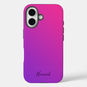 Purple Pink Gradient Personalised iPhone 16 Case