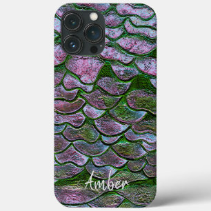 Purple Pink Green Metallic Pattern Personalised iPhone 13 Pro Max Case