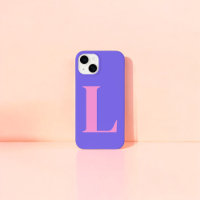 Purple Pink Initial Personalised Monogram Design