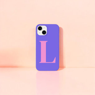 Purple Pink Initial Personalised Monogram Design Case-Mate iPhone 14 Case