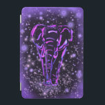 Purple Pink iPad Cover Elephant At Starry Night<br><div class="desc">Neon Purple Pink Elephant Walking At Starry Night Magic Animal Drawing - Choose / Add Your Unique Text / Colour - Make Your Special Gift - Resize and move or remove and add elements / image with customisation tool ! - Drawing and Design by MIGNED. You can also transfer my...</div>