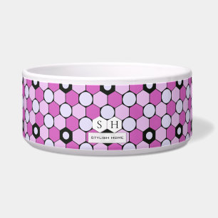 Purple, Pink, Lavender Hexagons & Circles Pattern