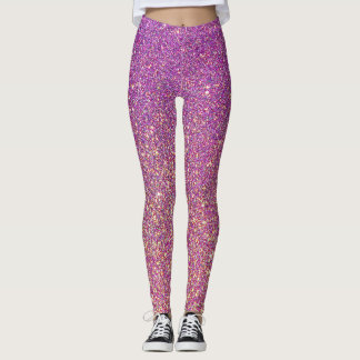 Purple pink Leggings Sparkle Look