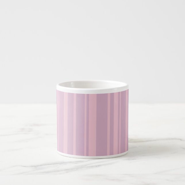 Purple & Pink Line Pattern Espresso Cup (Front)