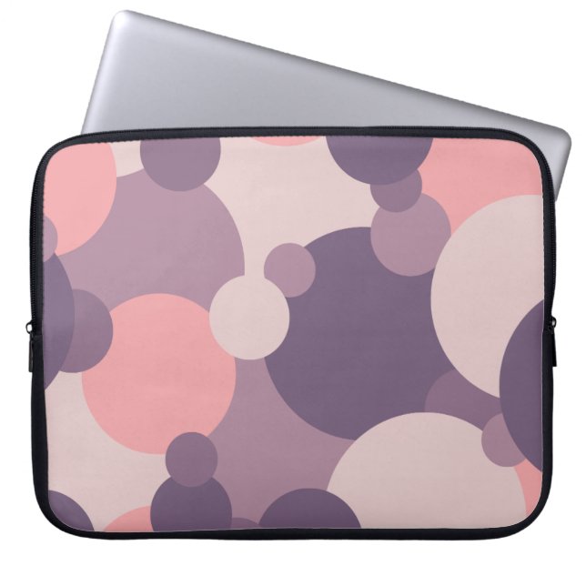 Purple-pink molecules laptop bag (Front)