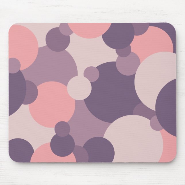 Purple-pink Molecules Mouse Pad (Front)