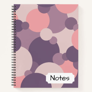 Purple-pink molecules Spiral Notebook