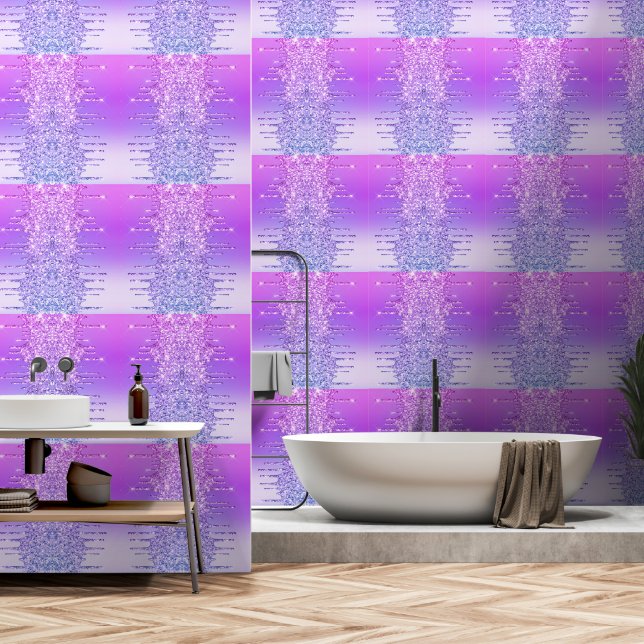 Purple Pink Neon Glitter Sparkly Drips Wallpaper (Bathroom)