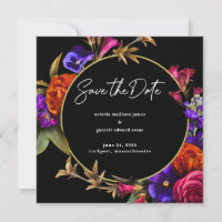 Purple Pink Orange Floral