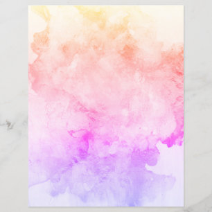 Purple Pink Orange Gold Granite Scrapbook Paper