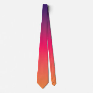 Purple Pink Orange Gradient Tie