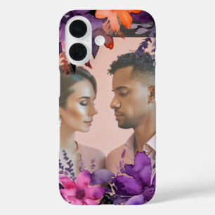 Purple Pink Orange Lilies Wedding Autumn Harvest iPhone 16 Case