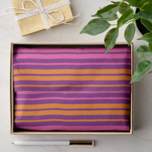 Purple Pink Orange Vertical Stripes Design Tissue Paper