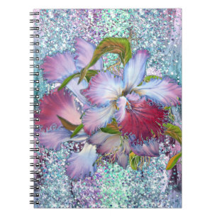 Purple Pink Orchid Floral Watercolor Notebook