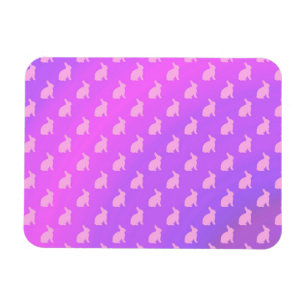 Purple Pink Pastel Bunny Background Bunnies Magnet