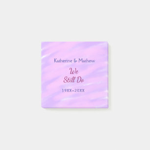 Purple pink pastel Vow renewal anniversary waterco Post-it Notes