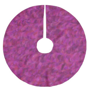 Purple Pink Red Abstract Seamless Pattern Brushed Polyester Tree Skirt