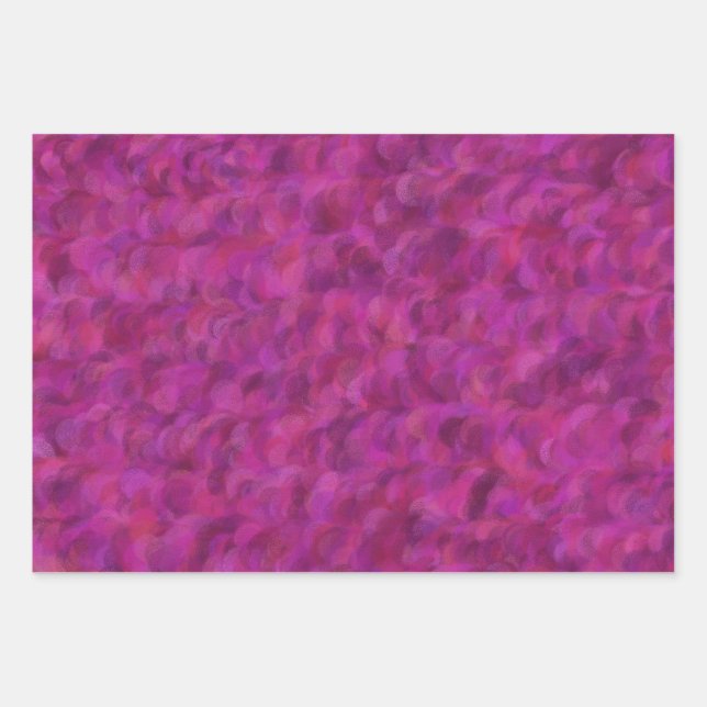 Purple Pink Red Abstract Seamless Pattern Wrapping Paper Sheet (Front)