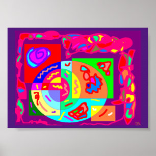 Purple pink red poster kind of magical mystery