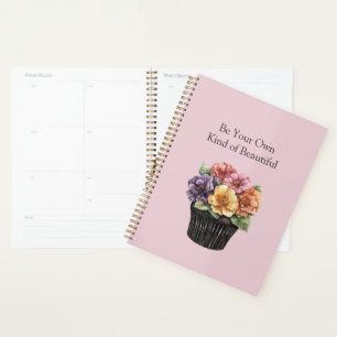 Purple Pink Red Yellow Orange Floral Cupcake Planner