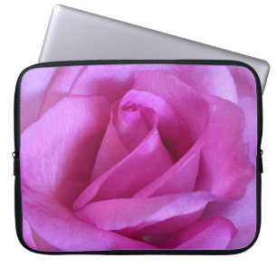 Purple pink rose flower photo simple bold modern laptop sleeve