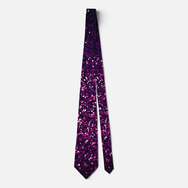 Purple Pink Sparkle Abstract Glitter Patterns Gift Tie (Front)