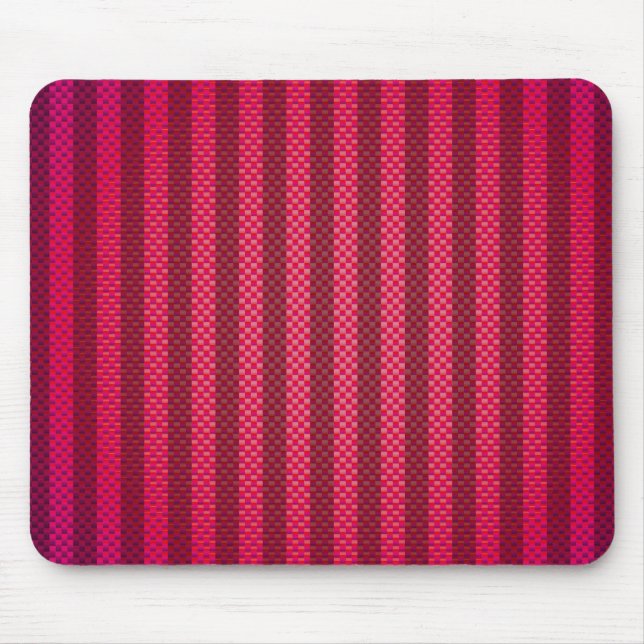 Purple pink striped carbon fibre patterned mouse pad (Front)