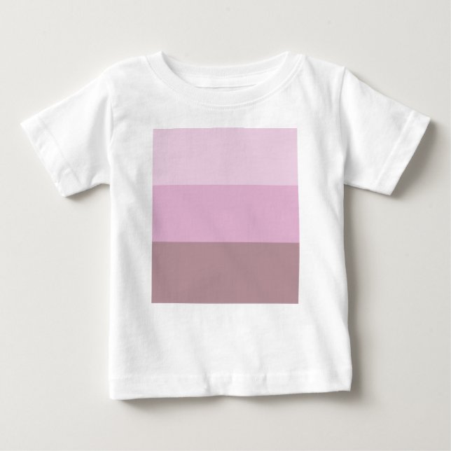 Purple Pink Striped Ombre Baby T-Shirt (Front)