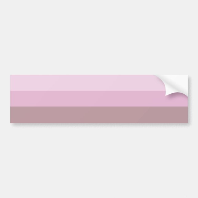 Purple Pink Striped Ombre Bumper Sticker (Front)