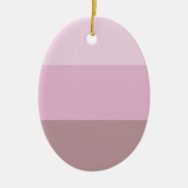 Purple Pink Striped Ombre Ceramic Ornament (Front)