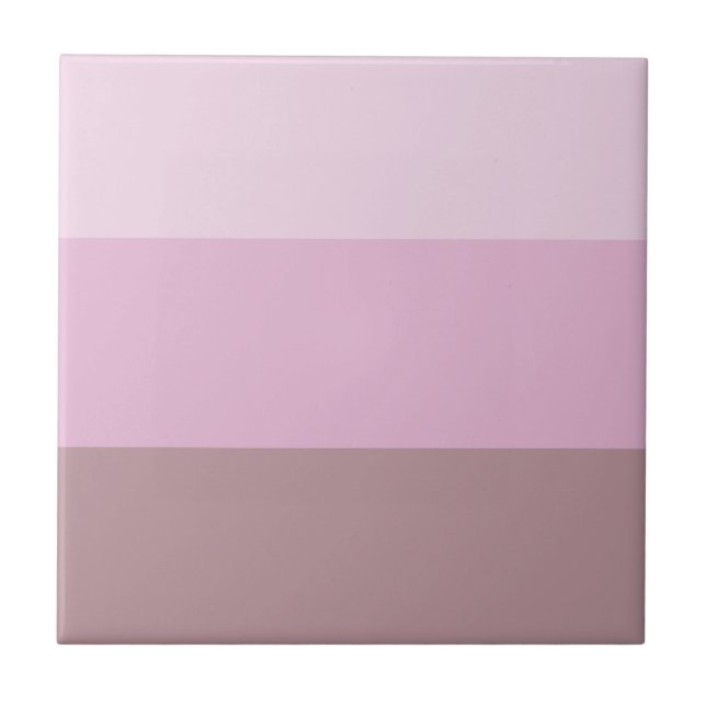 Purple Pink Striped Ombre Ceramic Tile (Front)