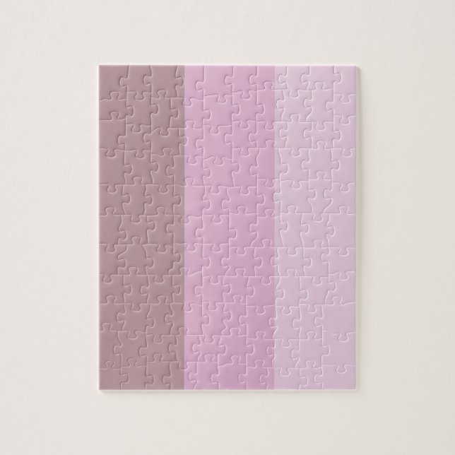Purple Pink Striped Ombre Jigsaw Puzzle (Vertical)