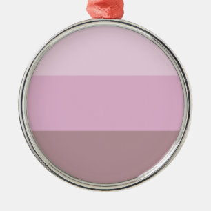 Purple Pink Striped Ombre Metal Ornament