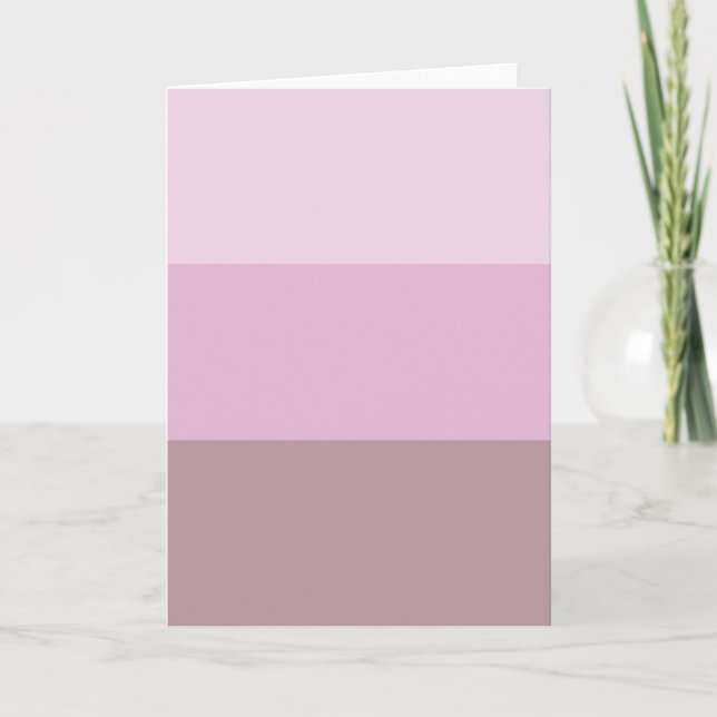 Purple Pink Striped Ombre Note Card (Front)