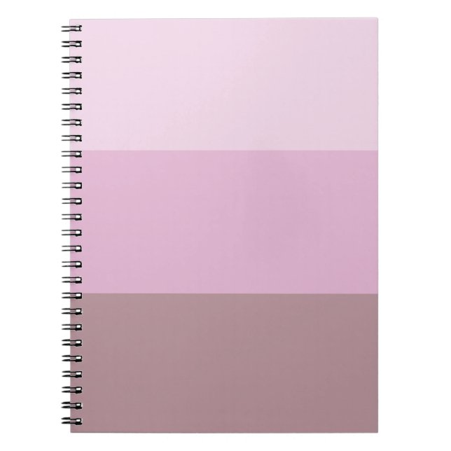Purple Pink Striped Ombre Notebook (Front)