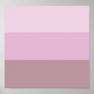 Purple Pink Striped Ombre Poster
