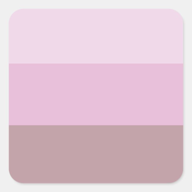 Purple Pink Striped Ombre Square Sticker (Front)