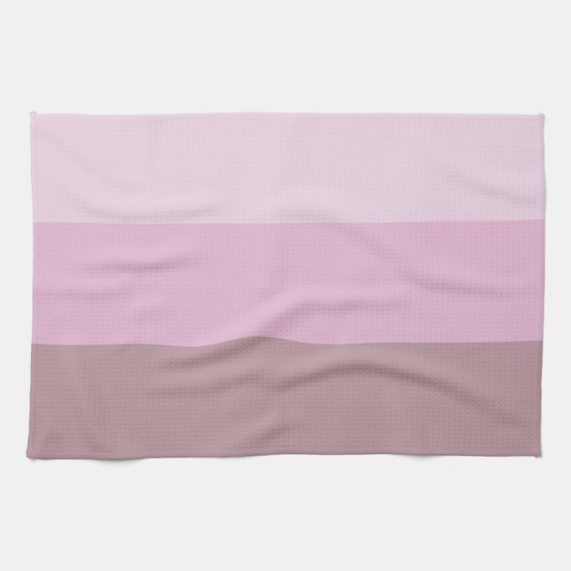 Purple Pink Striped Ombre Tea Towel (Horizontal)